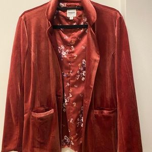 KENSIE JEANS VELVET BLAZER